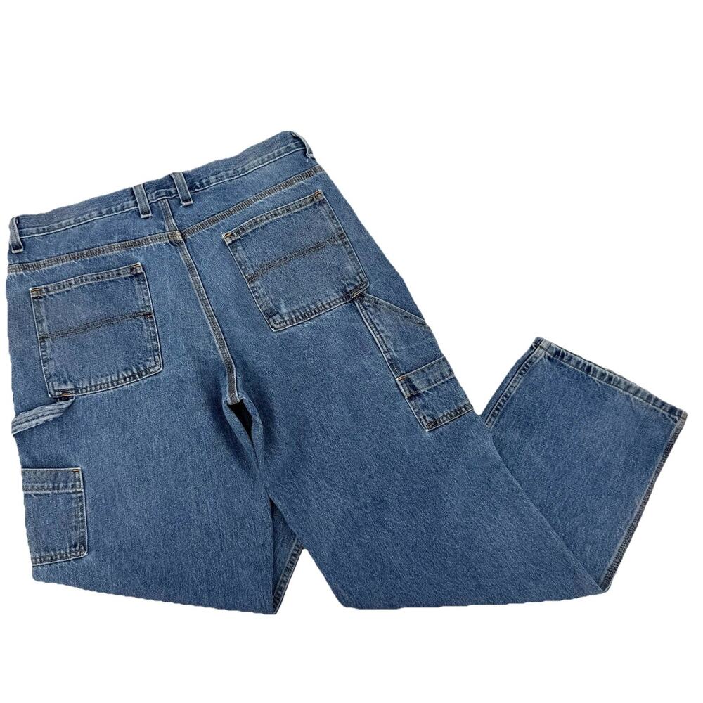 Vintage Faded Glory Carpenter Jeans Men 36X34 Blue Baggy Grunge Skater Y2K WORN!